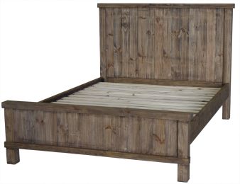 Country Bed (King - Weathered Pine) 