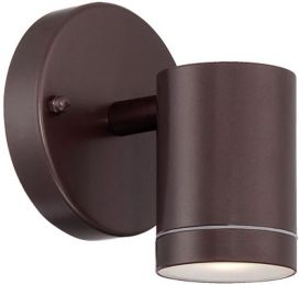 Outdoor 1-Light LED Wall Cylinder in Architectural Bronze 
