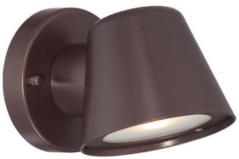 Outdoor 1-Light LED Wall Sconce in Architectural Bronze 
