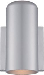 MarbleX 1-Light PAR20 Outdoor Wall Sconce in Brushed Silver 