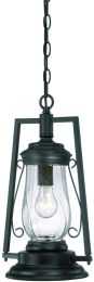 Kero 1-Light Matte Black Outdoor Hanging Lantern  