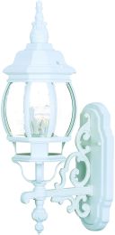 Chateau Collection Wall-Mount 1-Light Outdoor Textured White Fixture 