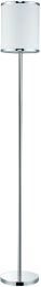 Lux II Floor Lamp (1 Light - Polished Chrome and Off-White) 