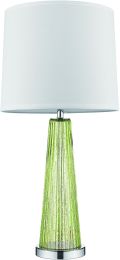 Chiara Table Lamp (Green - Polished Chrome and Off-White) 