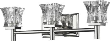 Arabella 3-Light Bath Light with K9 Crystal Shades 