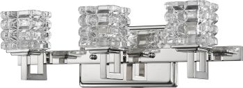 Coralie 3-Light Vanity with Cube Crystal shades 