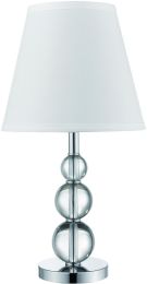 Palla Table Lamp (1 Light - Polished Chrome and White ) 