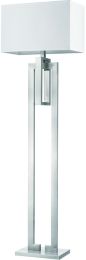 Precision Floor Lamp (1 Light - Brushed Nickel and Ivory) 