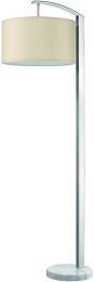 Station Floor Lamp (1 Light - Brushed Nickel and Ivory) 