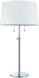 Urban Basic Table Lamp (2 Light - Polished Chrome and Off-White) 