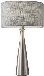 Linda Table Lamp (Brushed Steel) 