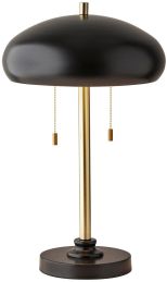 Cap Table Lamp (Black & Antique Brass) 