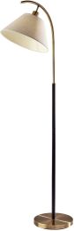 Jerome Floor Lamp (Black & Antique Brass Accent) 