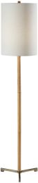 Maddox Floor Lamp (Natural Wood & Antique Brass) 