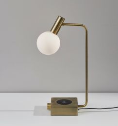 Windsor Lampe de Bureau (Laiton Antique - AdessoCharge DEL) 