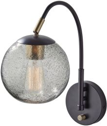Edie Wall Lamp (Dark Bronze & Brass Accents) 