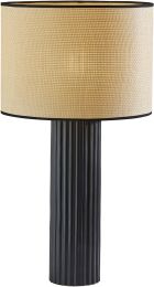 Primrose Lampe de Table (Large - Céramiquen Noire Nervurée) 