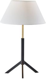 Harvey Table Lamp (Black & Brass Accents) 