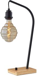 Wren Desk Lamp (Natural Wood with Black Finish) 