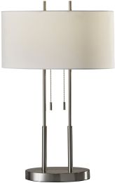 Duet Lampe de Table (Acier Brossé) 