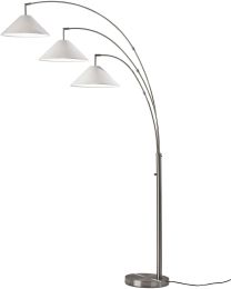 Braxton Arc Lamp (Brushed Steel - 3-Arm) 