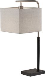 Flora Table Lamp (Black & Brushed Steel) 