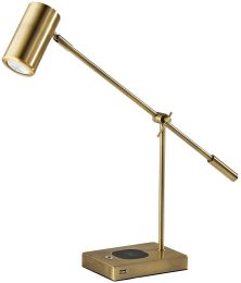 Collette Desk Lamp (Antique Brass - AdessoCharge LED) 