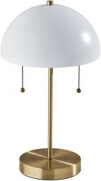 Bowie Table Lamp (Antique Brass & White) 