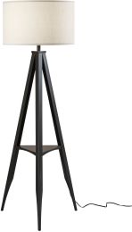 Warren Shelf Floor Lamp (Black) 