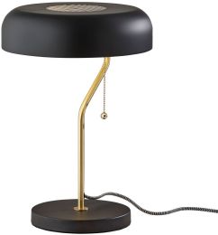 Timothy Table Lamp (Black & Antique Brass) 