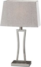 Camila Table Lamp (Set of 2 - Brushed Steel) 