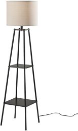 Adrian Shelf Floor Lamp (Black) 