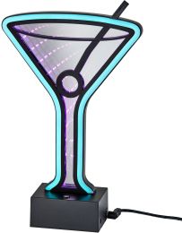 Infinity Table or Wall Lamp (Martini Glass - Neon) 