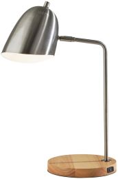Jude Desk Lamp (Brushed Steel & Natural) 