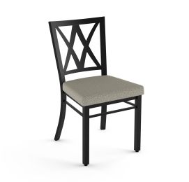 Washington Dining Chair (Light Beige Grey Bouclé & Black) 