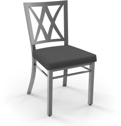 Washington Dining Chair (Charcoal Black Brown & Glossy Grey) 