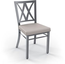 Washington Dining Chair (Cream & Glossy Grey) 