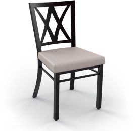 Washington Dining Chair (Cream & Dark Brown) 