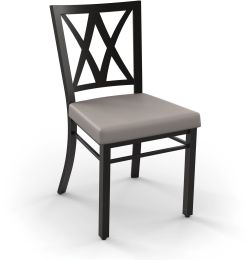 Washington Dining Chair (Taupe Grey & Dark Brown) 