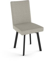 Elmira Dining Chair (Light Beige & Grey with Black Base) 