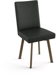 Elmira Dining Chair (Black with Bronze Base) 