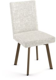 Elmira Dining Chair (White & Cream with Bronze Base) 