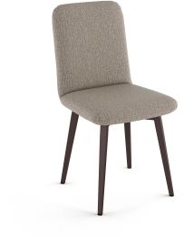 Betty Dining Chair (Beige & Brown with Dark Brown Base) 