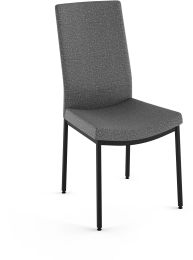 Torres Dining Chair (Grey with Black Base) 