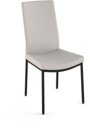 Torres Dining Chair (Light Grey with Black Base) 