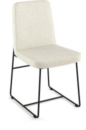 Winslet Dining Chair (Light Beige with Black Base) 