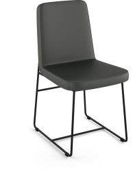 Winslet Dining Chair (Dark Grey with Black Base) 