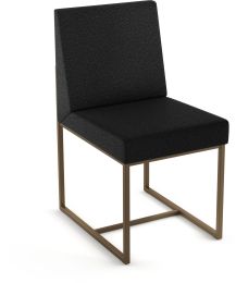 Derry Dining Chair (Charcoal Grey with Bronze Base) 