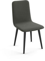 Watson Dining Chair (Charcoal Grey with Black Base) 