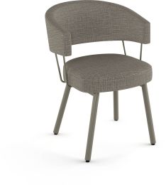 Corey Dining Chair (Beige & Black with Grey Base) 